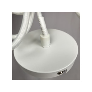 Suspension lumineuse en béton blanc - PRAO 225