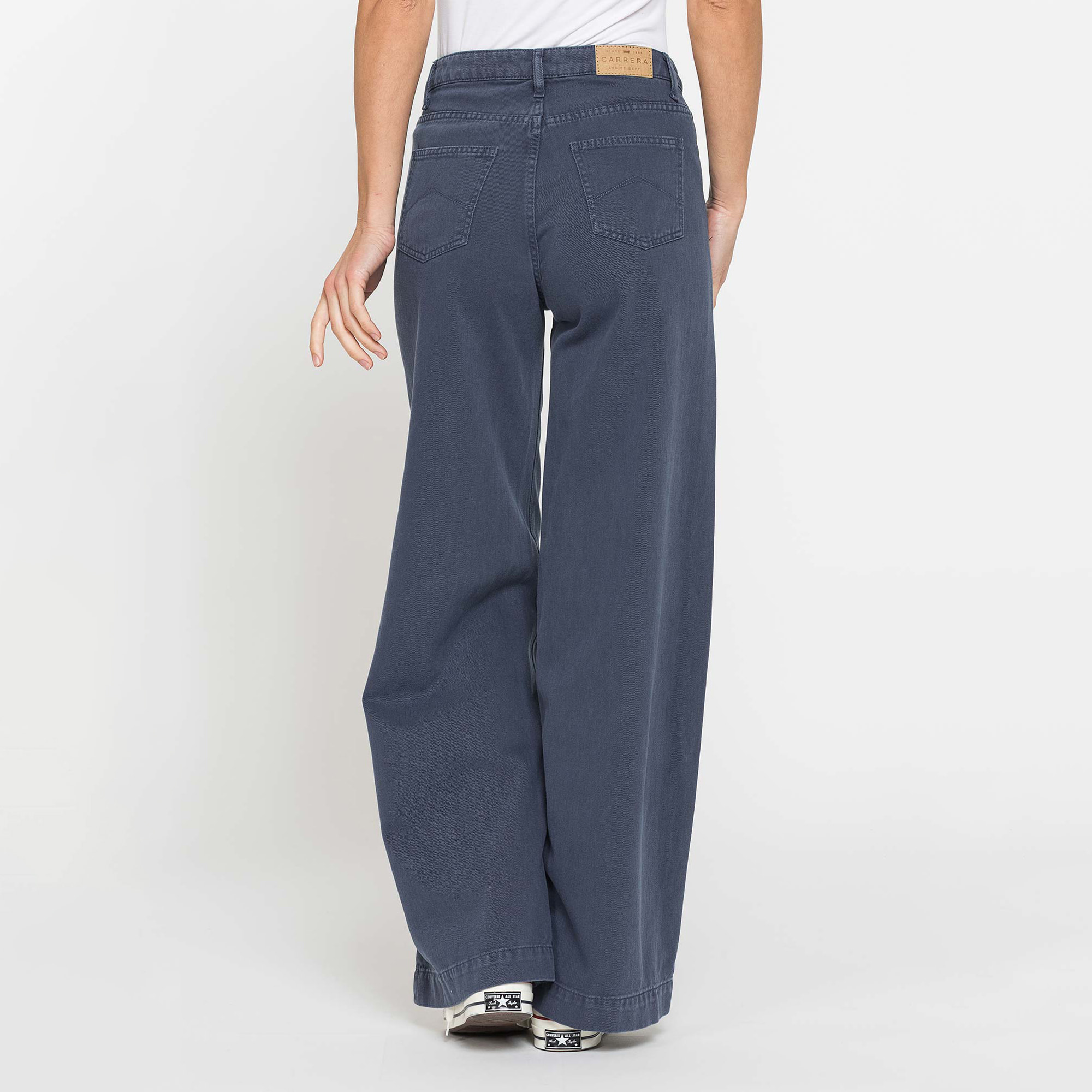 PANTALONI PALAZZO IN BULL DENIM