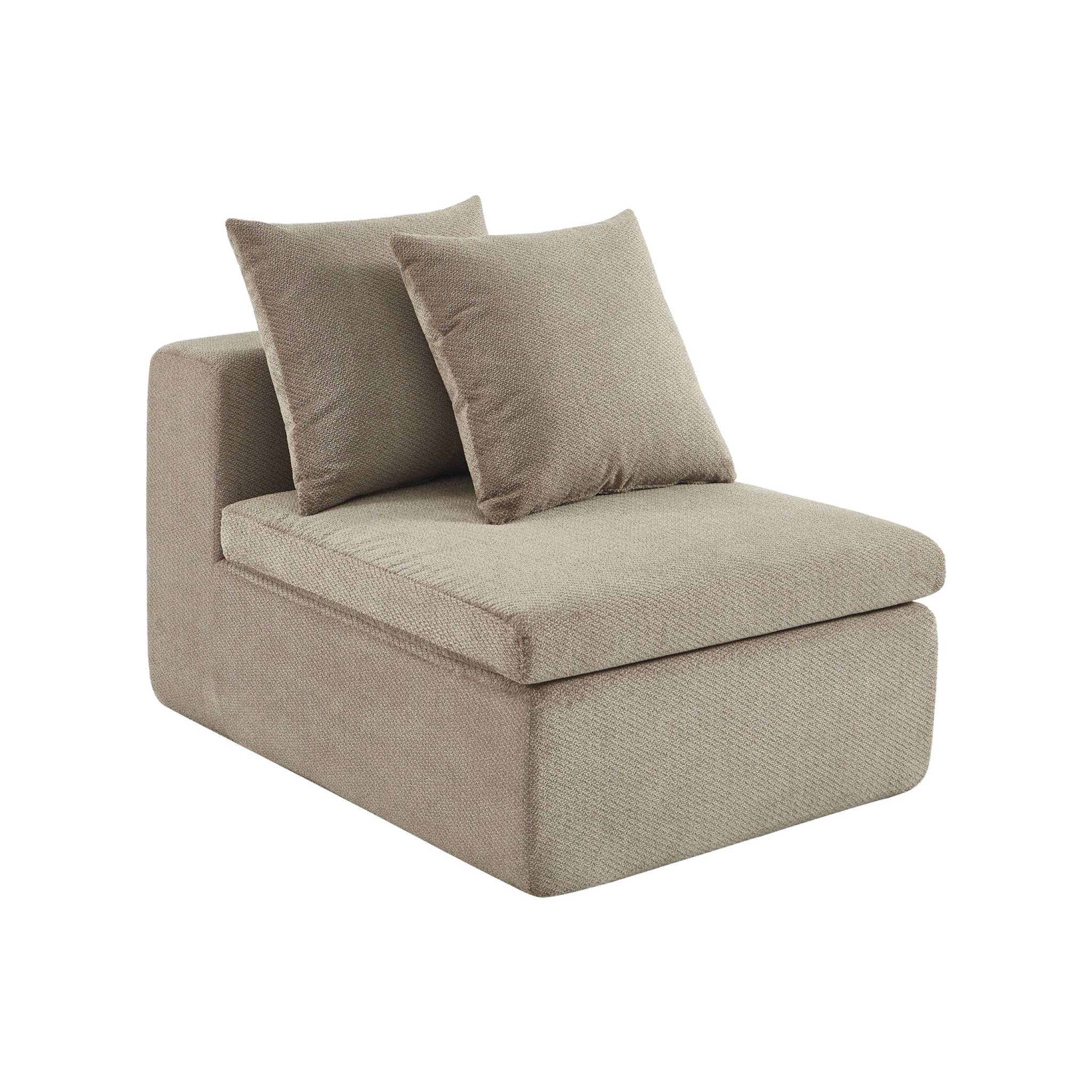 Fauteuil pour canapé modulable tissu chenille 1 place MOVI