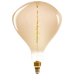 Ampoule LED "Goutte" ambrée - filament torsadé E27