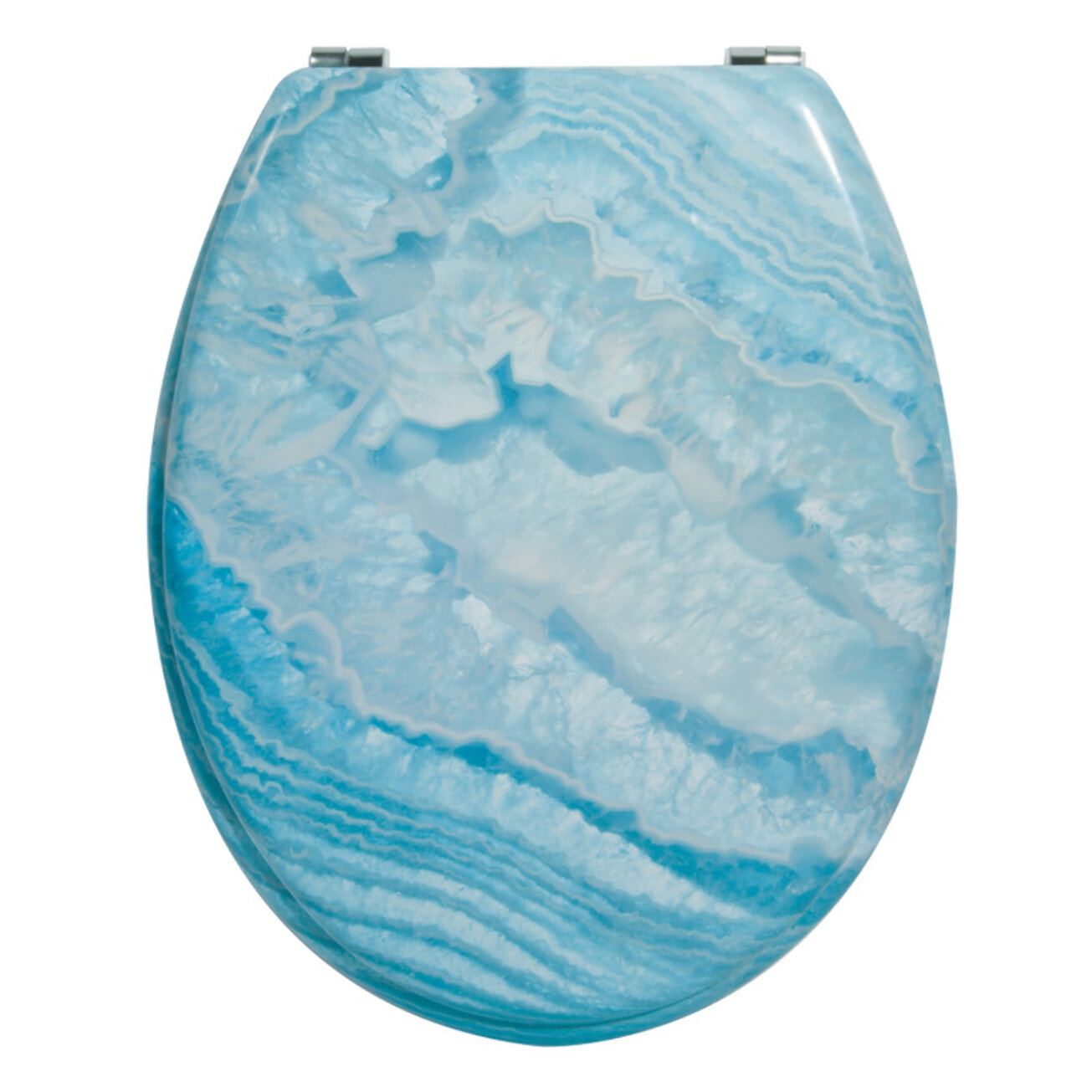 Abattant wc MDF ANGEL Bleu - Charnières Inox MSV