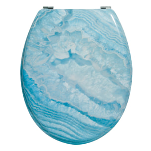 Abattant wc MDF ANGEL Bleu - Charnières Inox MSV