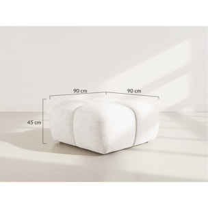 Grace - pouf en velours texturé - Bleu