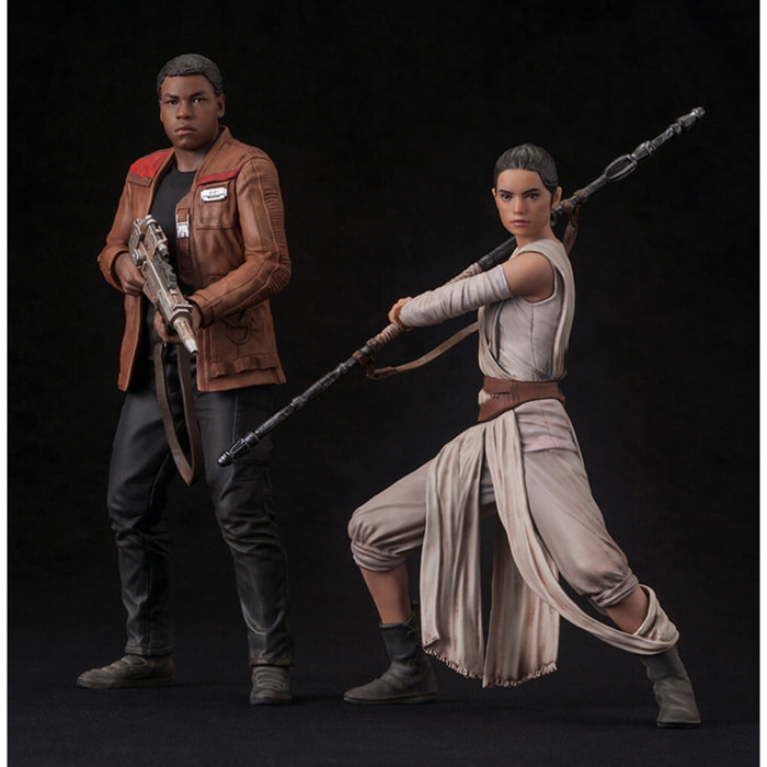 Star Wars Ep. Vii The Force Awakens Rey & Finn Artfx 2 Statua 1:10 Kotobukiya