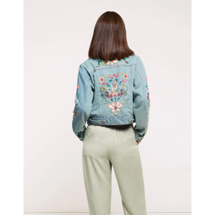 Chaqueta Bordada Azul - Lemnara