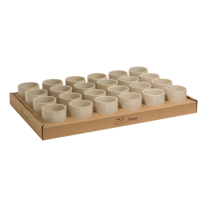 Tasse Terre inconnue beige D6,7xp5,5cm