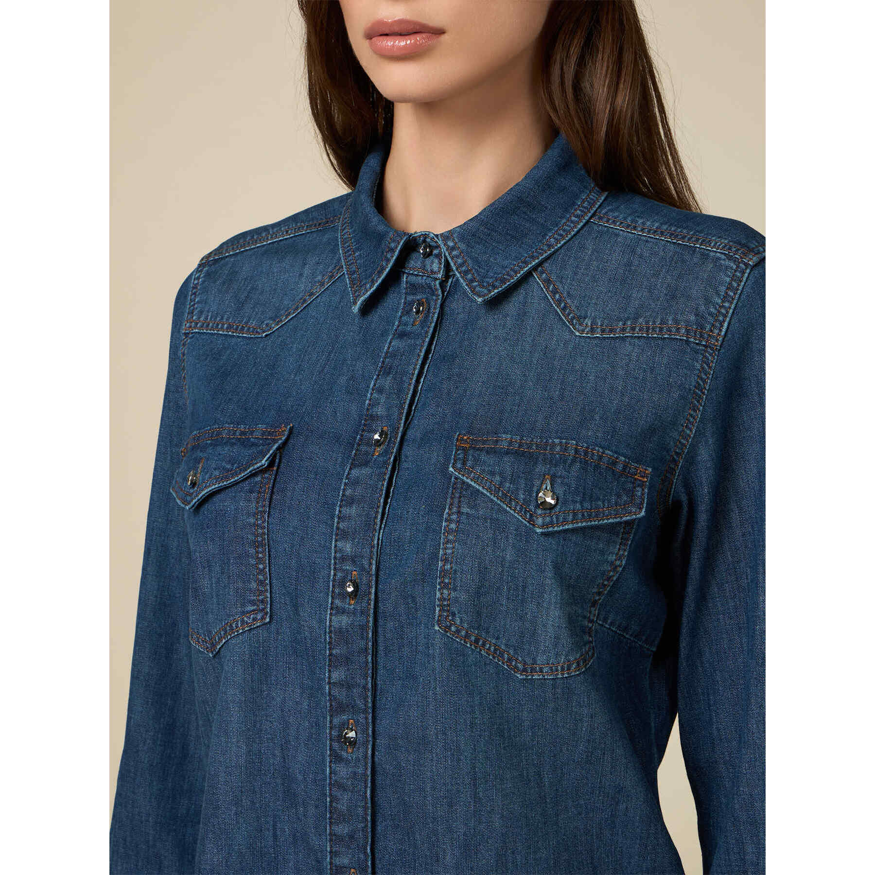 Oltre - Camicia in denim - Blu