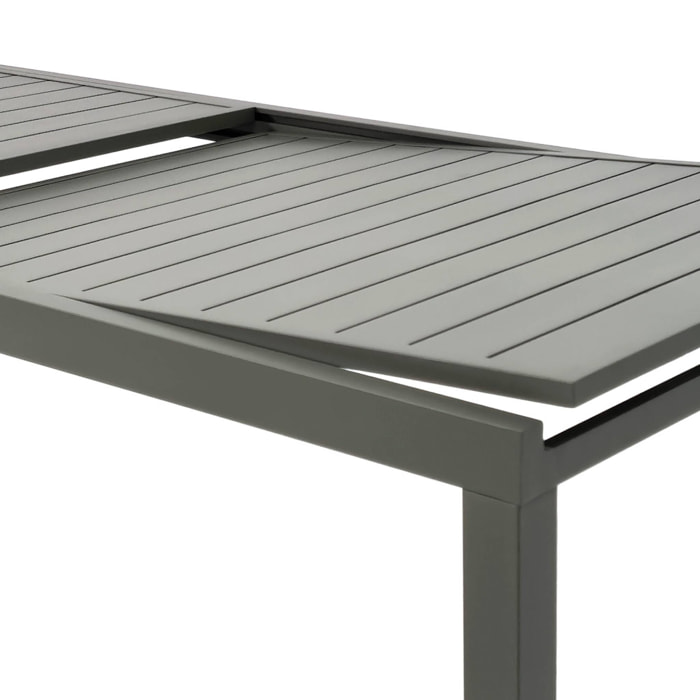 Table de jardin extensible aluminium + 10 assises ELORA + AMARA