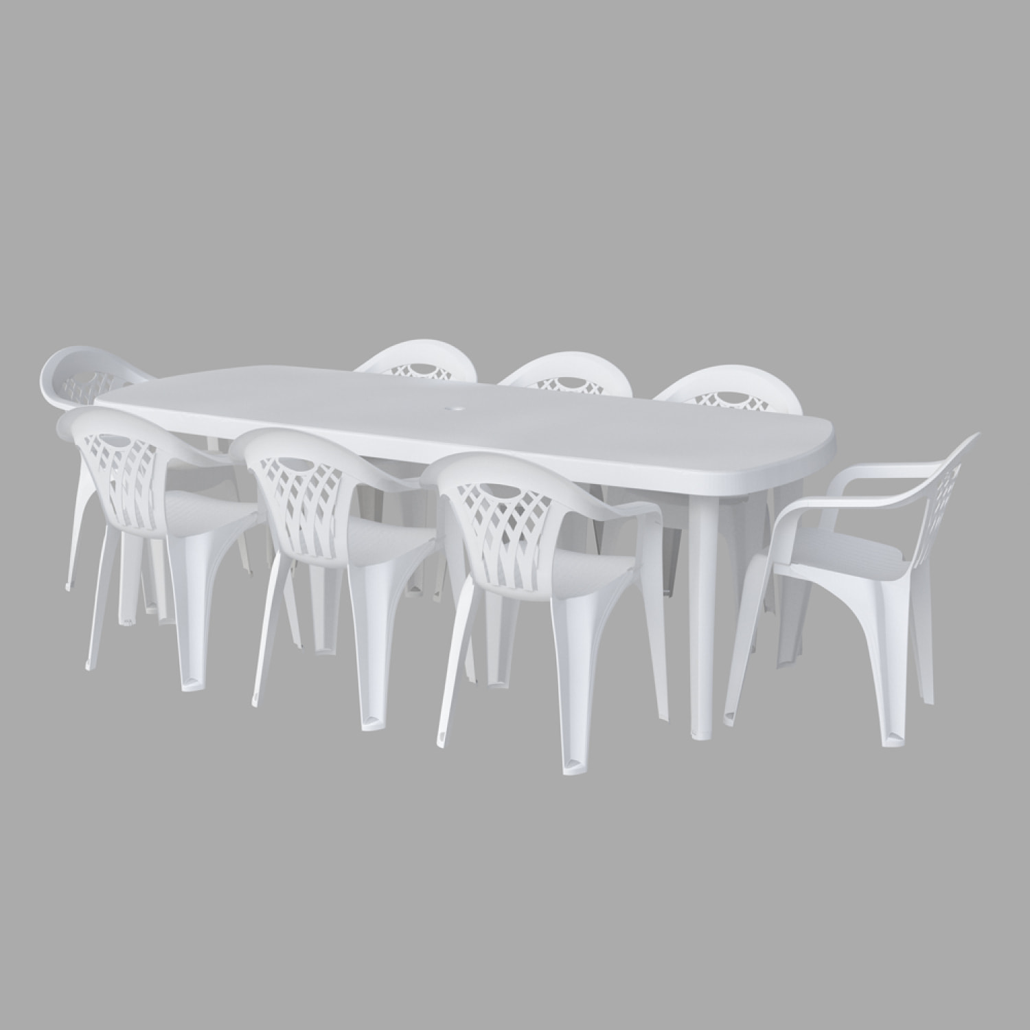Table extensible 4 à 8 places blanche 170x90x73 SAY