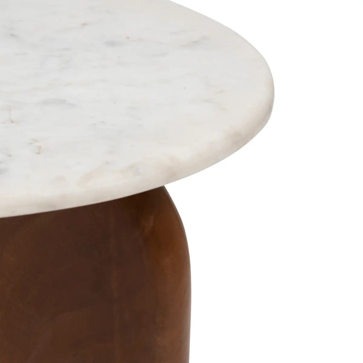 Table d'appoint "Nanda" blanc 56,5x5151cm