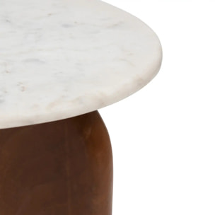 Table d'appoint "Nanda" blanc 56,5x5151cm