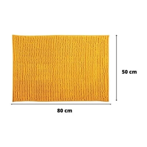 Lot de 2 tapis de bain Microfibre CHENILLE 50x80cm Safran MSV