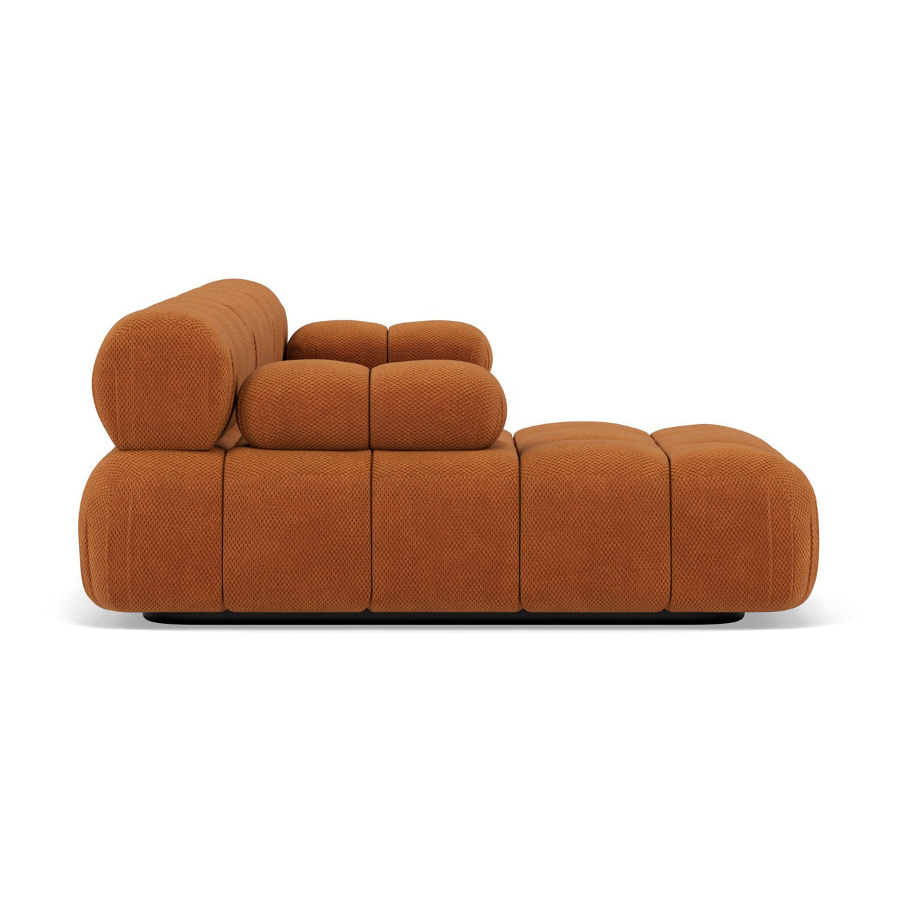 Ruby - canapé modulable d'angle gauche 4 places en velours texturé - Terracotta