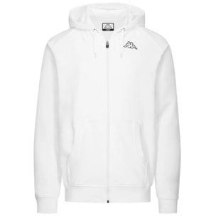 Kappa - Felpe Uomo Bianco - Logo Jackus Slim