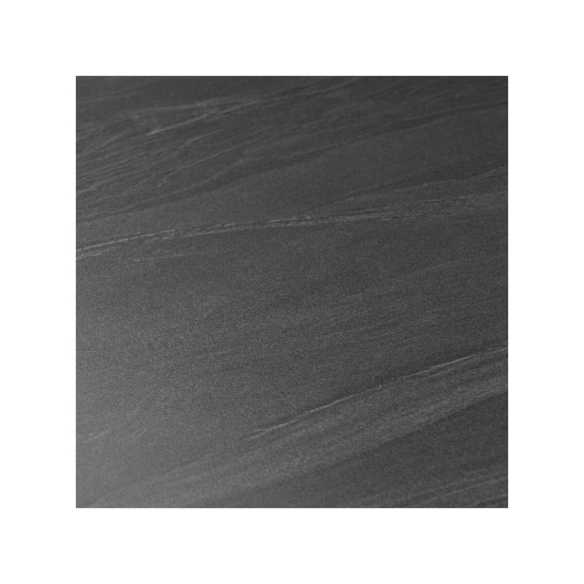 Table haute 140 x 70 cm en céramique gris anthracite marbré - TREIVE