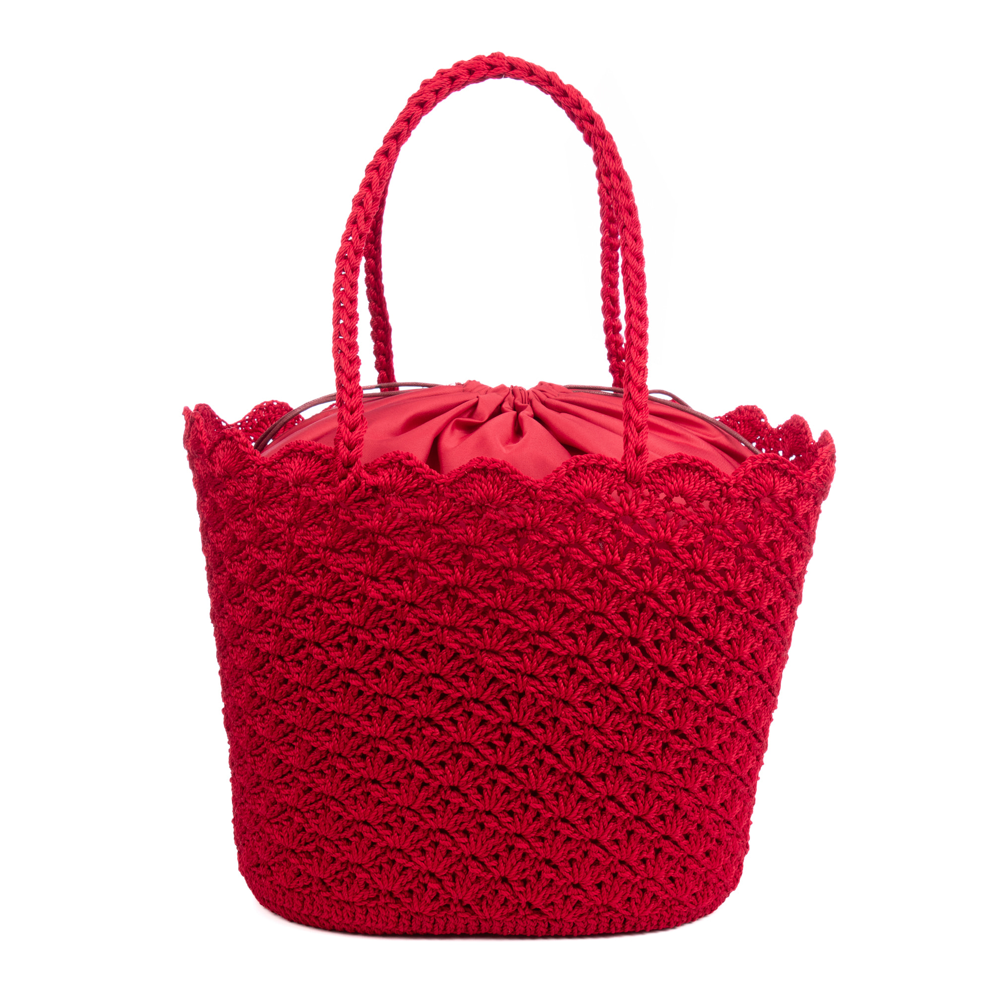 Basentello Bolso de hombro Mujer. Fabricaco en algodón tejido artesanal a mano.