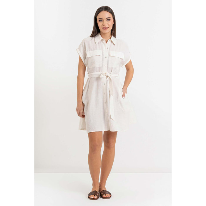 Kocca - Abito chemisier con cintura in tessuto Donna