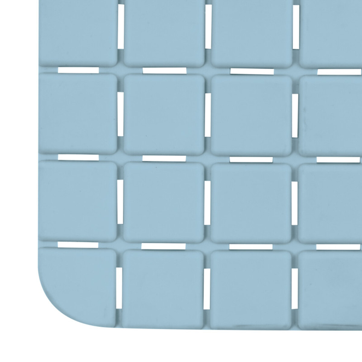 Tapis Fond de douche antidérapant Caoutchouc QUADRO 54x54cm Bleu MSV