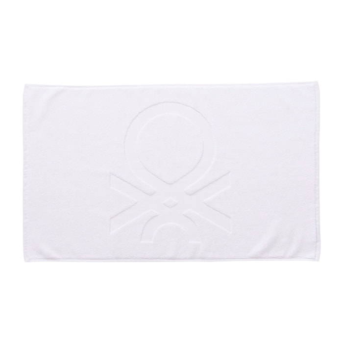 Alfombra de baño 50x80cm 1000gsm 100% algodon c/ logo bordado blanco core benetton