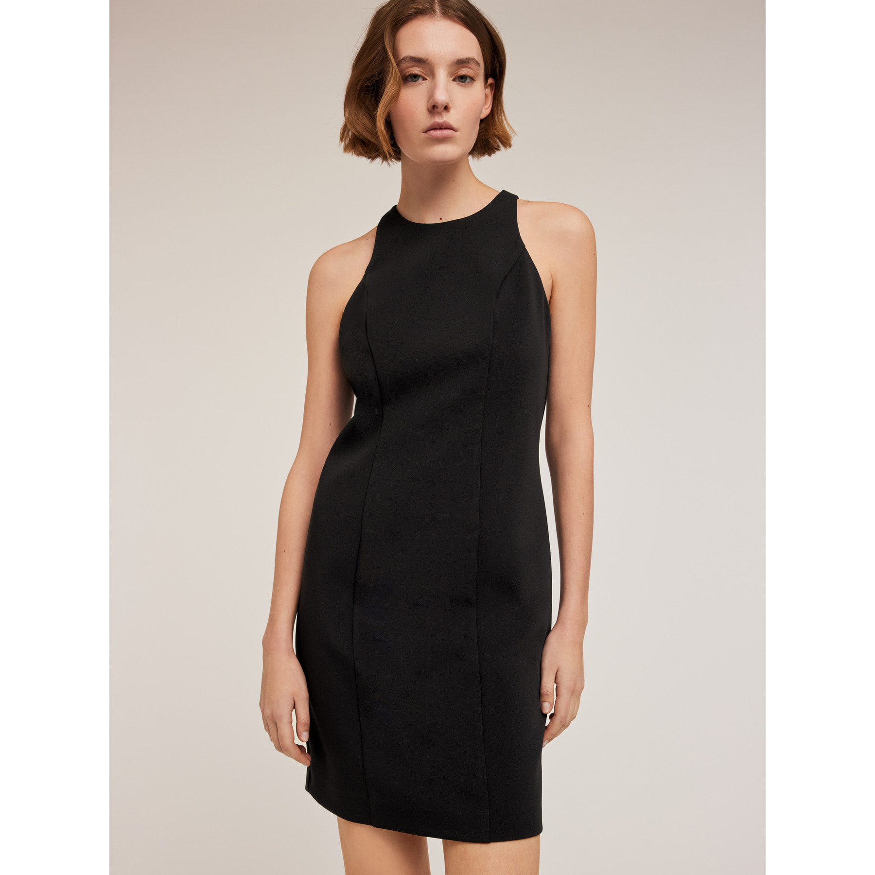 Motivi - Mini dress in tessuto crêpe - Nero