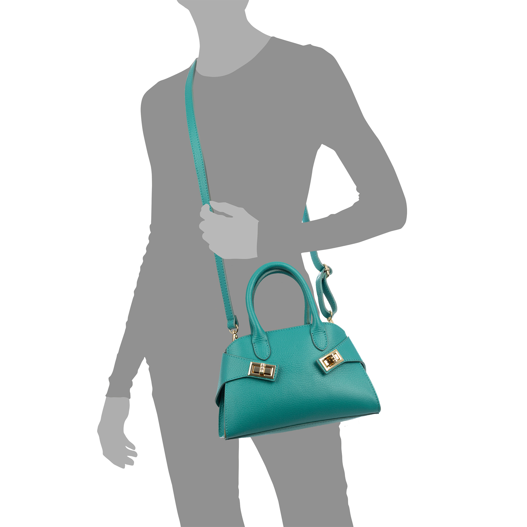 Piccola borsa tote in vera pelle Dollaro.