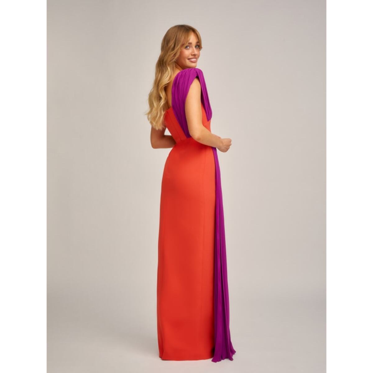 VESTIDO VICTORIA CALEDONIA NARANJA BUGANVILLA