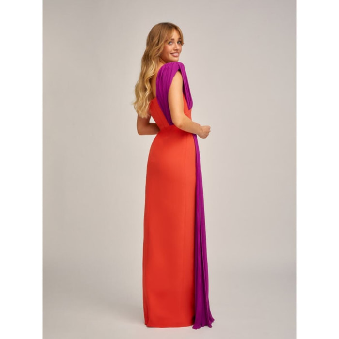 VESTIDO VICTORIA CALEDONIA NARANJA BUGANVILLA