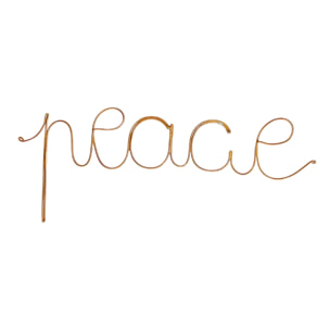 Mot fil de laiton doré 'PEACE' - Doré