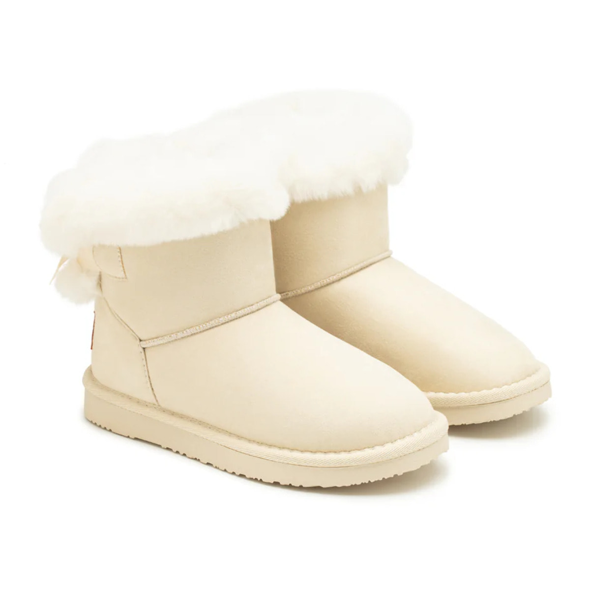 Stivali Australiani con Fiocco Beige B&W