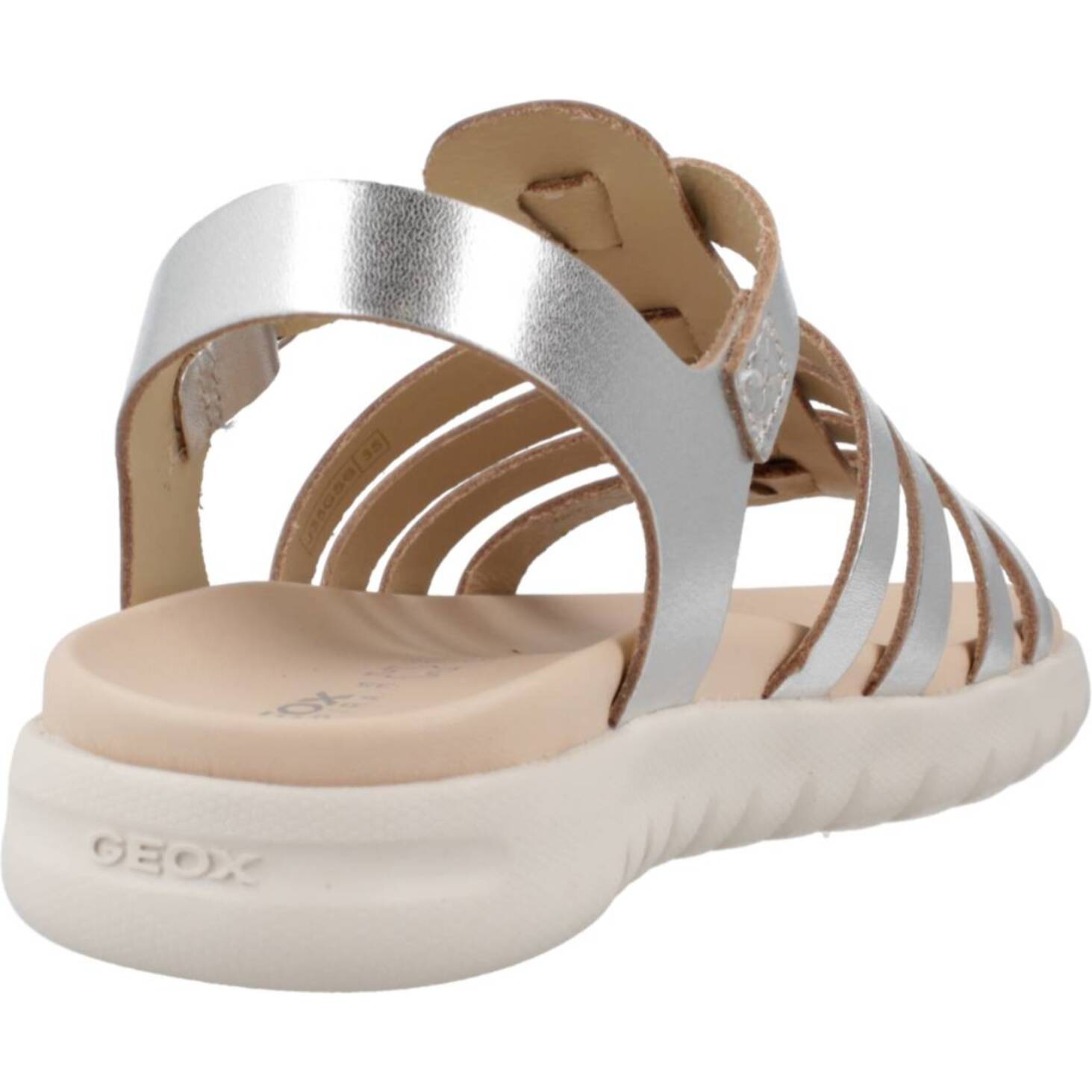 Sandalias Niña de la marca GEOX  modelo J S. SOLEIMA G.B - METAL.LEA PLATA