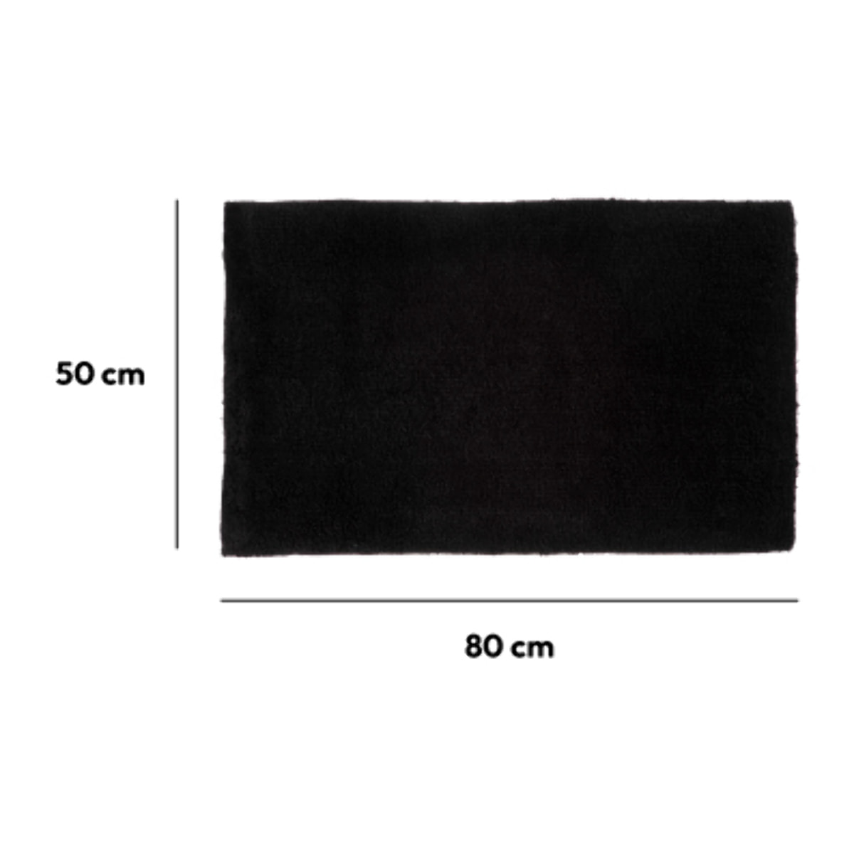 Tapis de bain réversible 50x80cmNoir