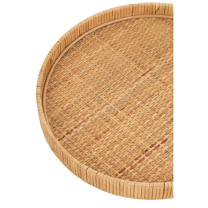 J-Line plateau Rond - jute - naturel - set de 2