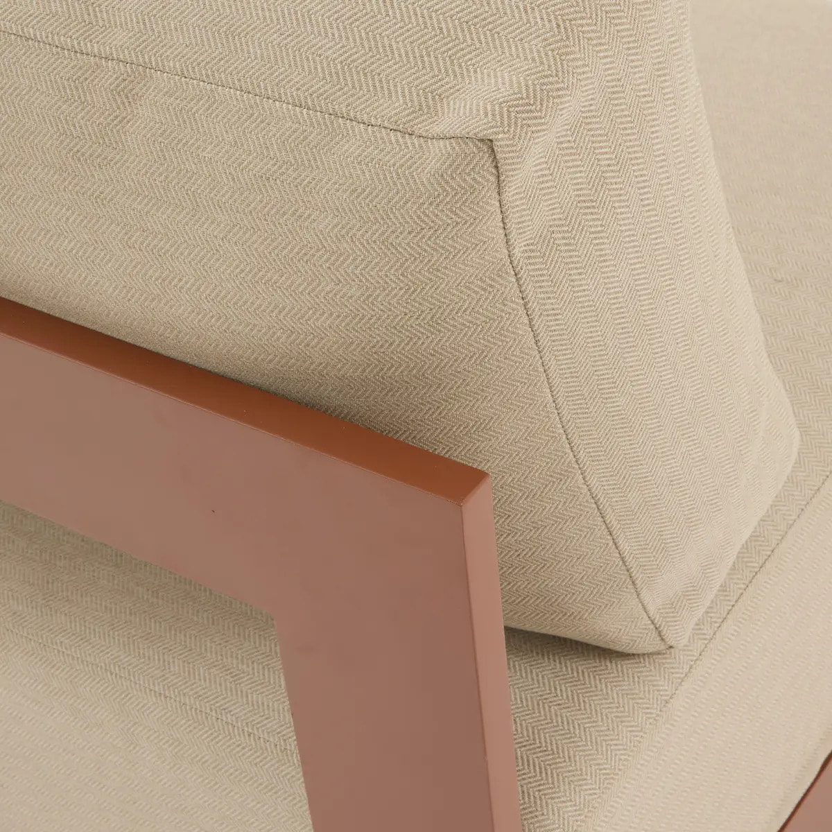 Chauffeuse de jardin Allure beige/acajou déhoussable