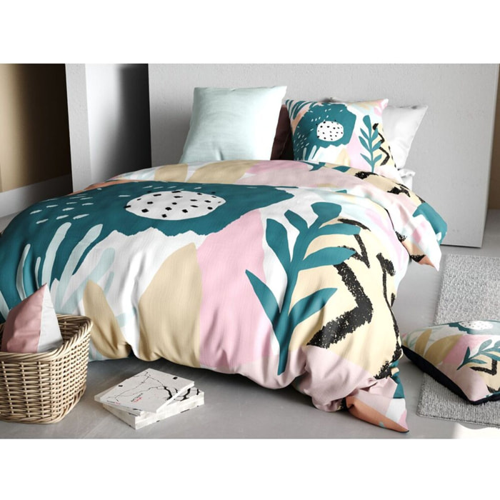 Parure Housse De Couette 3pcs 100% coton Premium 57fils Emilia