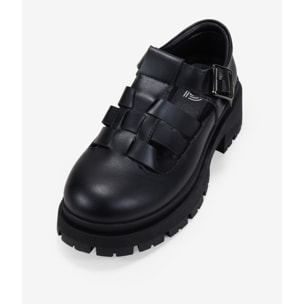 Zapatos Mary Jane negros con plataforma