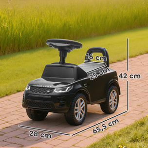 Porteur enfant voiture licence Land Rover Discovery Sport effets sonores noir
