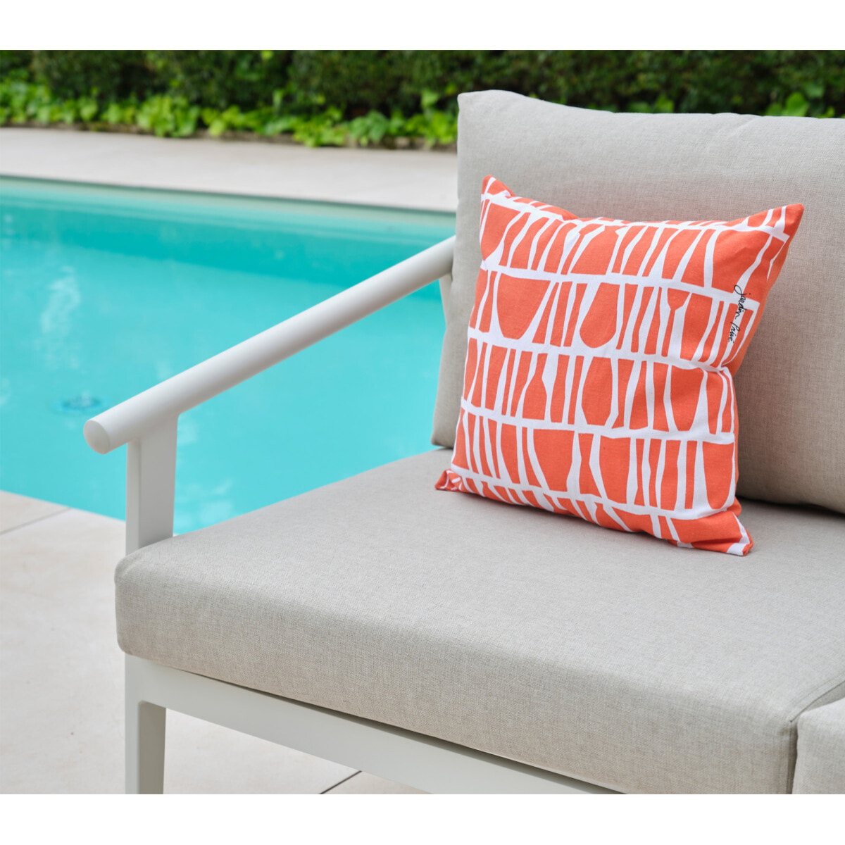 Salon de jardin en aluminium - 5 places - FONTANA BLANC