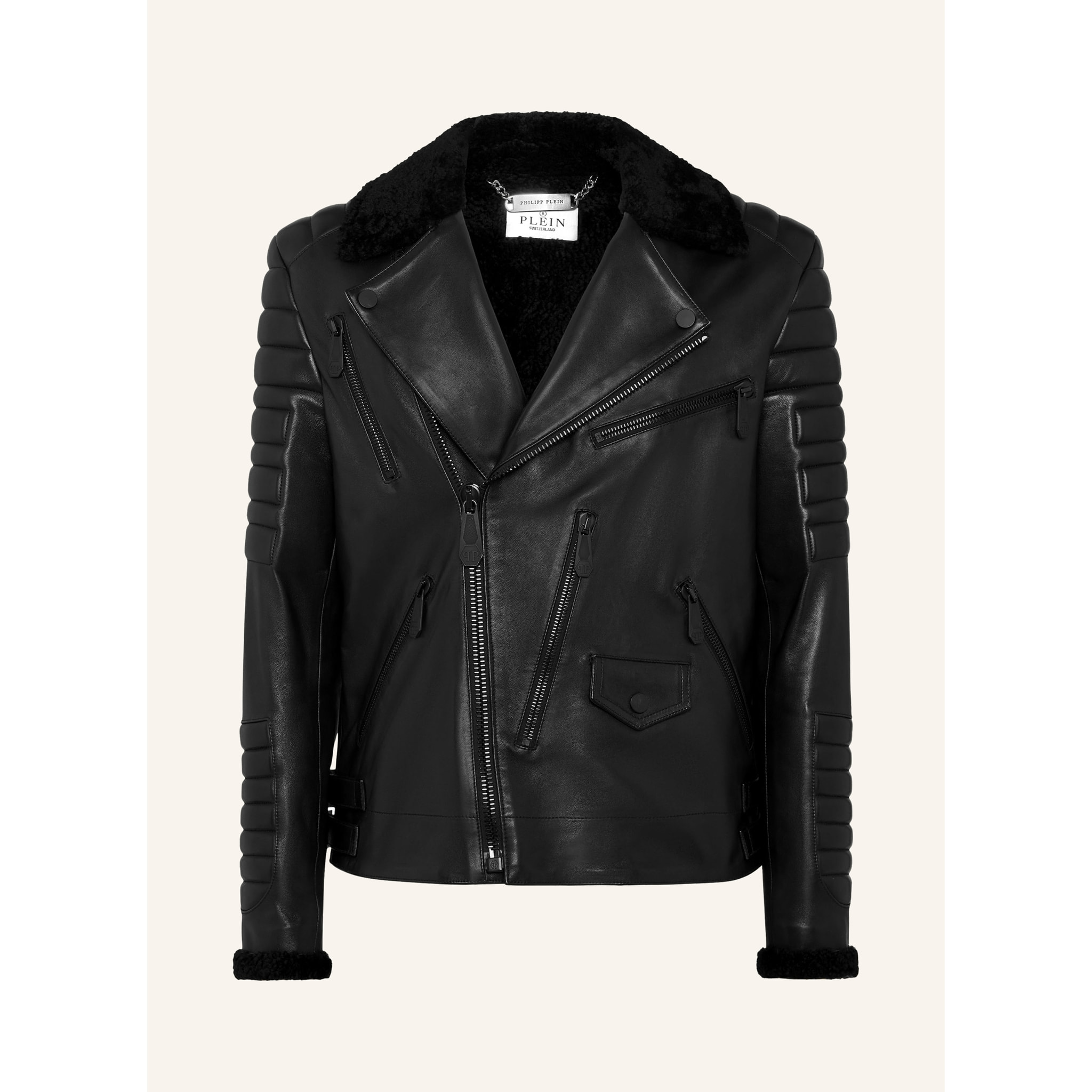 PHILIPP PLEIN Leather Biker GOTHIC PLEIN
