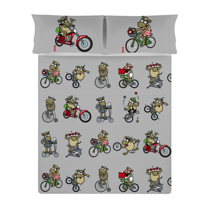 Sábana Encimera Tribikes - 100% algodón - 150 hilos
