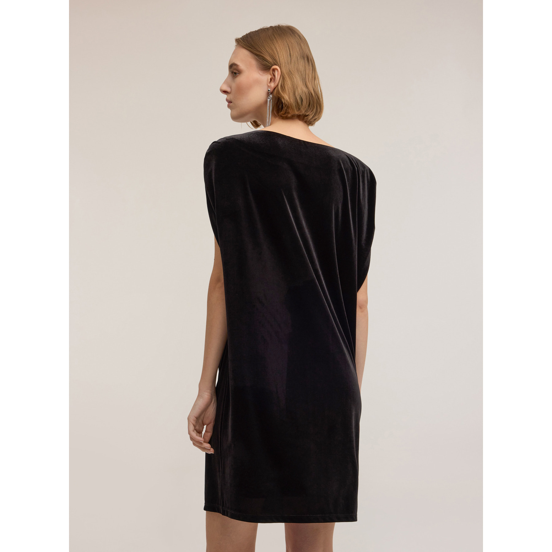 Motivi - Vestido oversize de chenilla - Negro