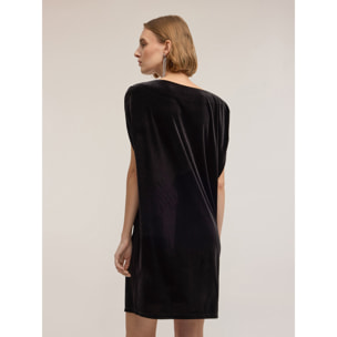 Motivi - Vestido oversize de chenilla - Negro