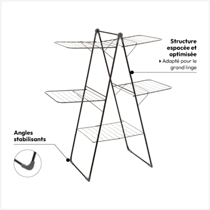 Étendoir à linge pliant pont 30m Mojave