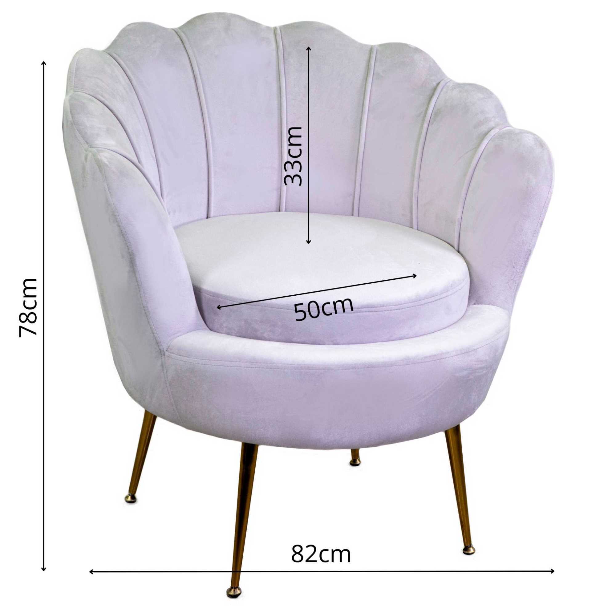Poltrona Tulipan Vacchetti in velluto grigio cm73x72h77