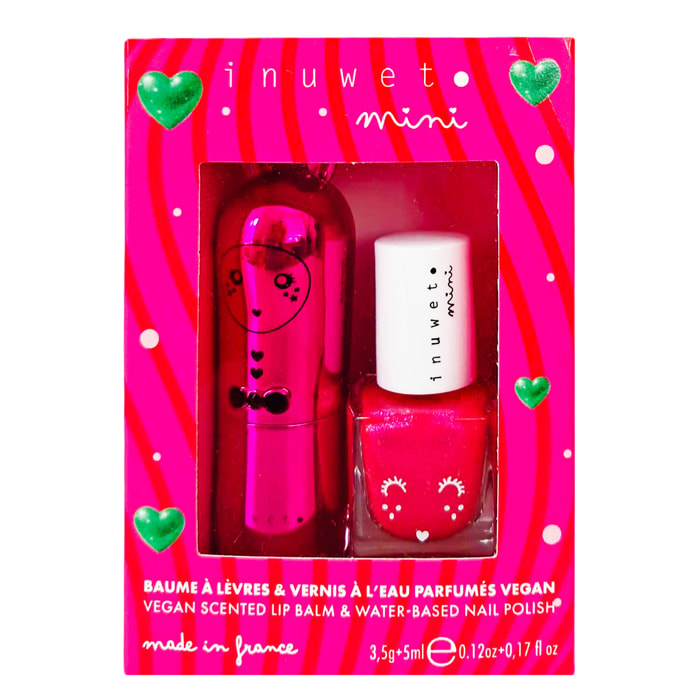 Merry & Glowy - Duo Baume à Lèvres & Vernis à l'Eau Parfumés Vegan