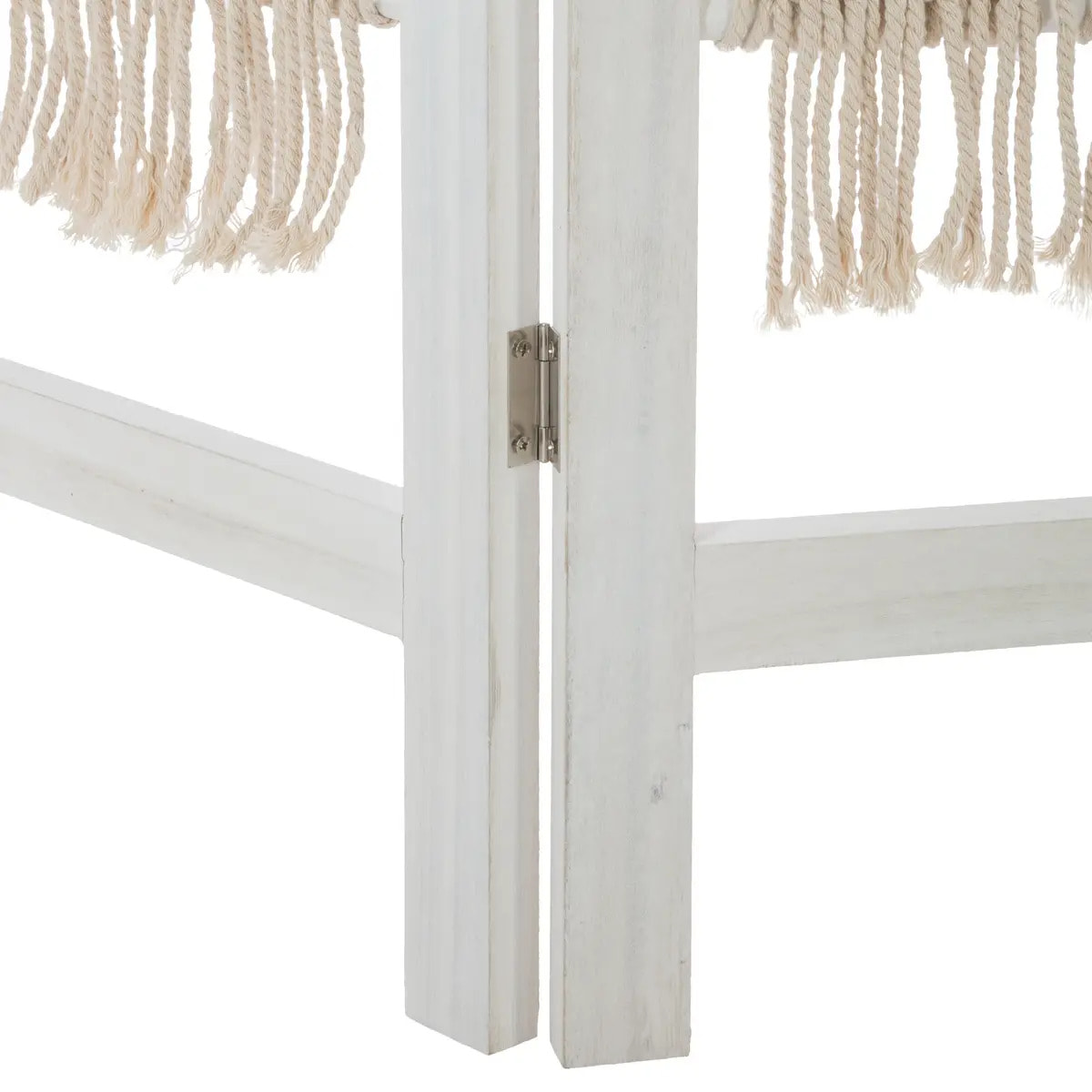 Paravent "Eté" - macramé - blanc H170 cm