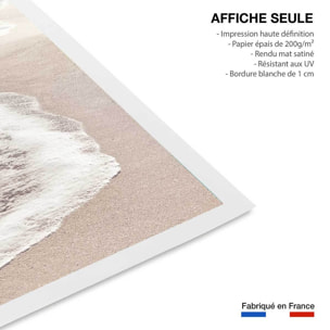 Poster rivage rose Affiche seule