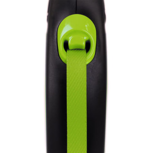 Laisse New Neon S Tape 5 m black/ neon green Flexi CL11T5-251-S-NEOG