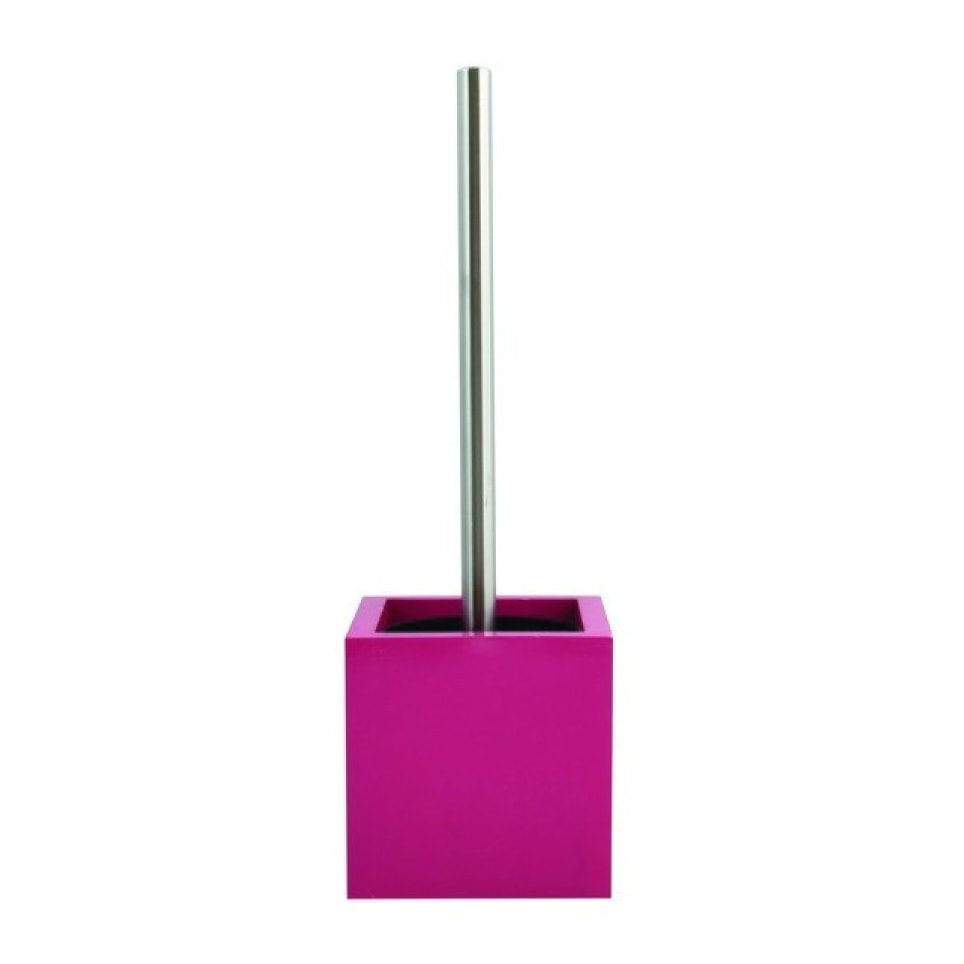 Brosse Wc avec support MDF Inox Rose Fuschia MSV