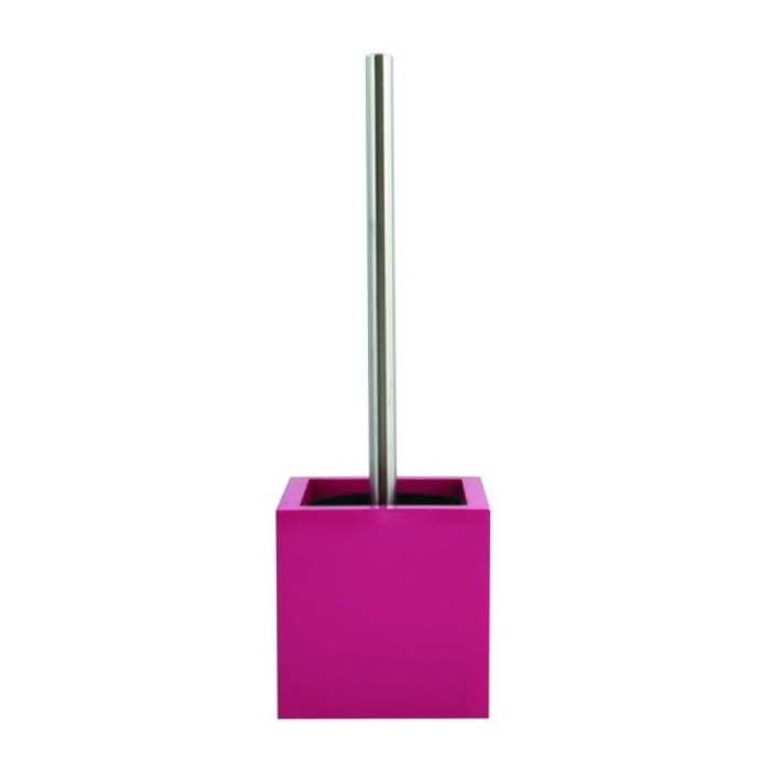 Brosse Wc avec support MDF Inox Rose Fuschia MSV