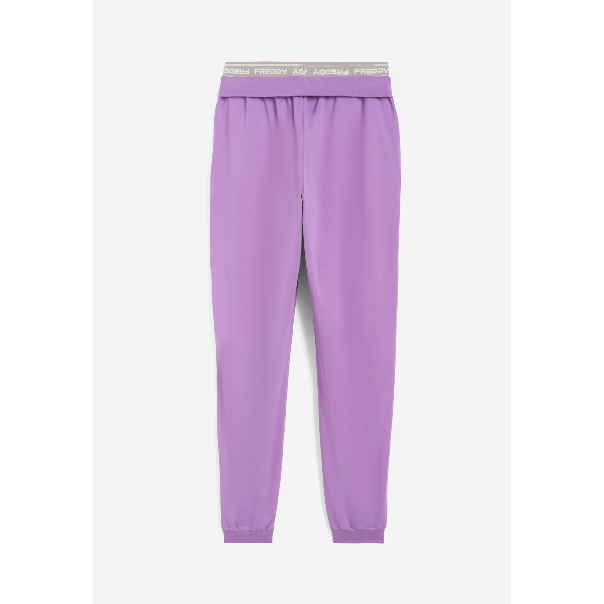 Pantaloni joggers in jersey con elastico logato scopribile